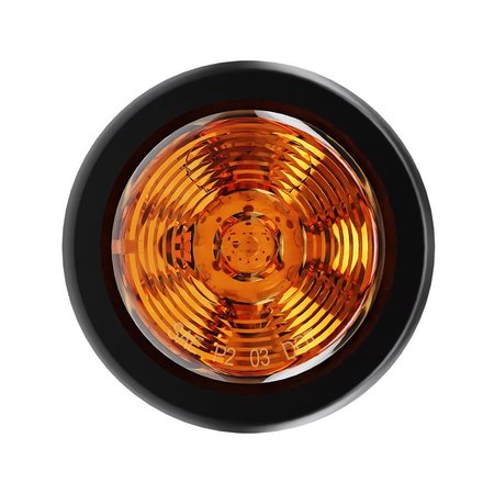 Abrams 2" Round Amber 10 LED Trailer Clearance Side Marker Light TML-R210-A